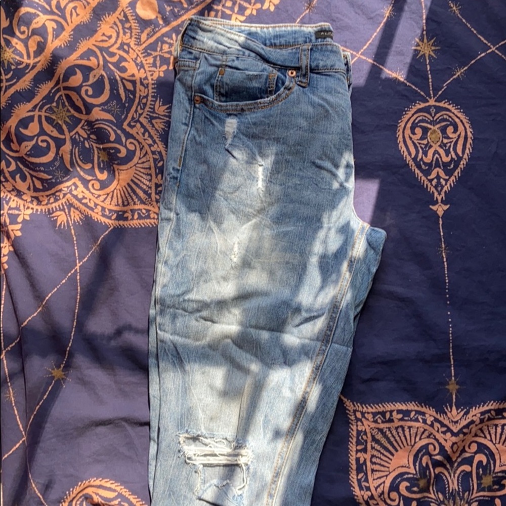 Distressed jeans